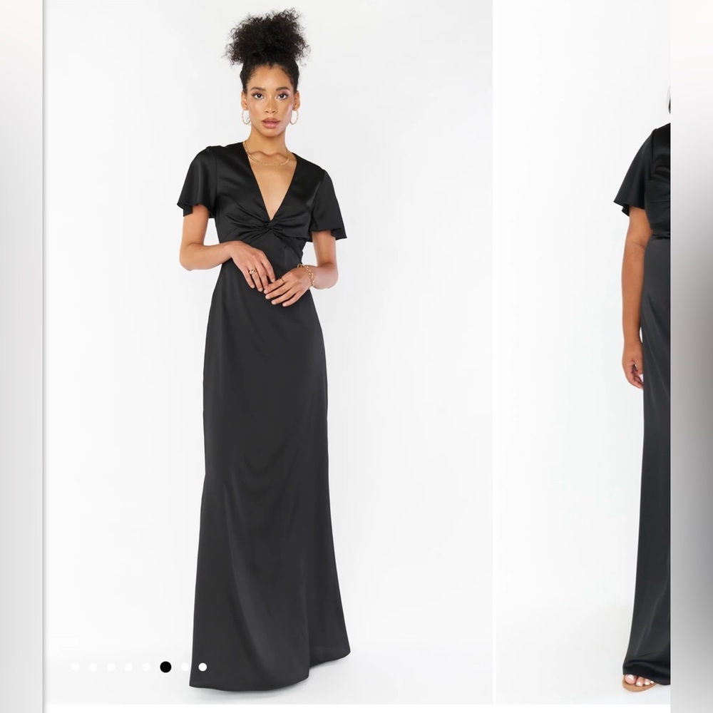 Show me your mumu black satin bridesmaids drsss